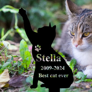 GeckoCustom Custom Name Cat Memorial Garden Stake TH10 891503