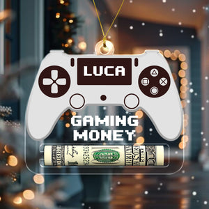 GeckoCustom Custom Name Gaming Money Holder Christmas Personalized Ornament - Best Christmas Gift Idea HA75 891723