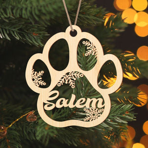 GeckoCustom Custom Name Personalized Christmas With Fur Babies Pet Wood Ornament HA75 891472 3.95" x 2.86" / Pack 1