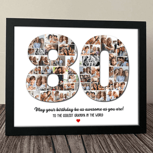 GeckoCustom Custom Number Photo Collage Family Picture Frame T368 890112 10"x8"