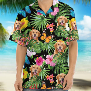 GeckoCustom Custom Pet Photo With Tropical Hawaii Shirt N304 890517