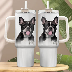 GeckoCustom Custom Pet Portrait Photo Dog Tumbler 40oz TA29 890340