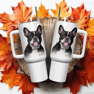 GeckoCustom Custom Pet Portrait Photo Dog Tumbler 40oz TA29 890340