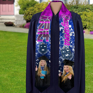 GeckoCustom Custom Photo And Name 2024 Graduation Stoles T368 890507 6x72 inch