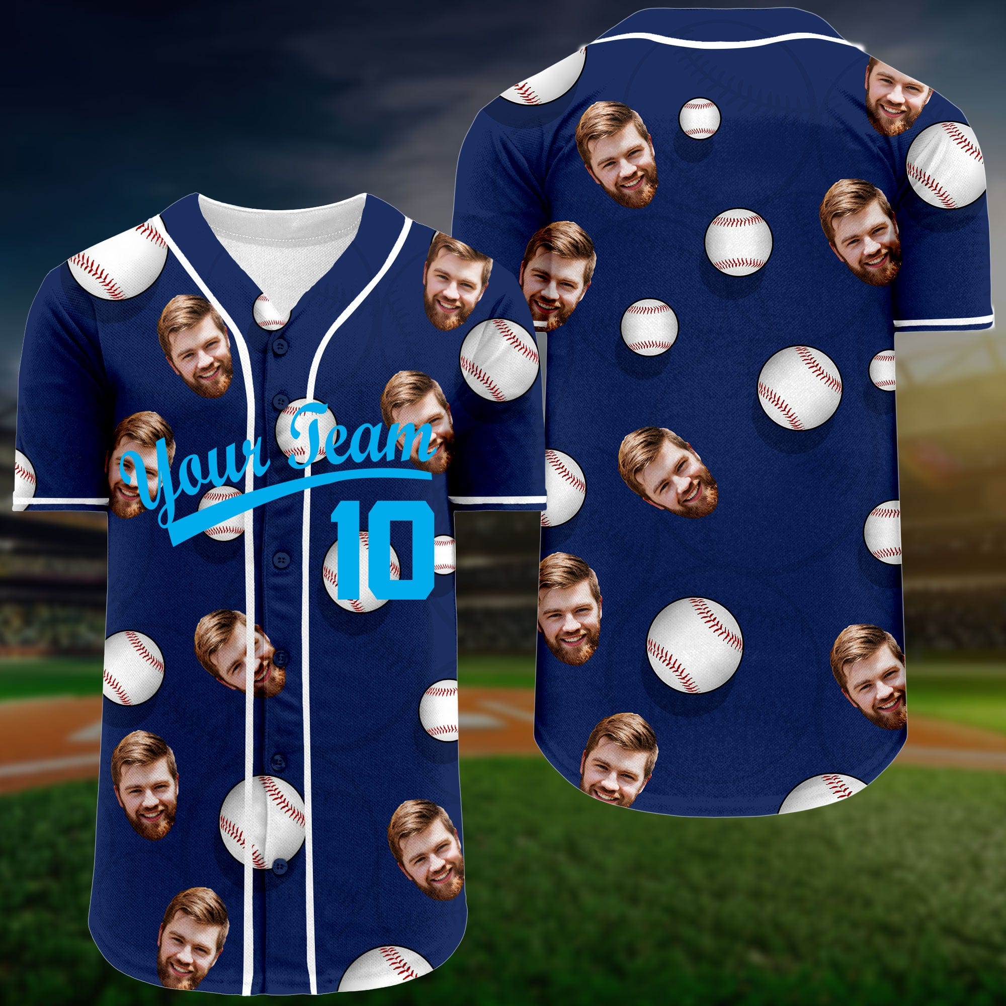 GeckoCustom Custom Photo And Name Sport Baseball Jersey Shirt T368 889563