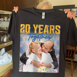 GeckoCustom Custom Photo And Year Together For Wedding Anniversary Dark Shirt N304 889990