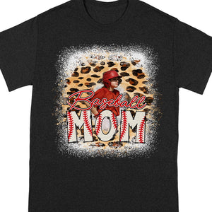 GeckoCustom Custom Photo Baseball Mom Shirt K228 889735 Basic Tee / Black / S