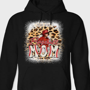 GeckoCustom Custom Photo Baseball Mom Shirt K228 889735 Pullover Hoodie / Black Colour / S