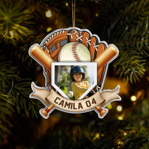 GeckoCustom Custom Photo Baseball Son Acrylic Ornament HA75 891056