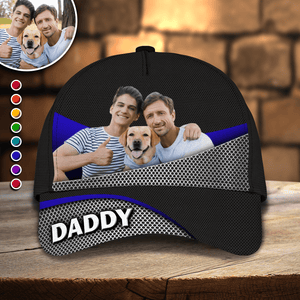 GeckoCustom Custom Photo Best Dad Ever Father's Day Classic Cap DM01 891037 Polyester