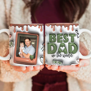 GeckoCustom Custom Photo Best Dad In The World 3D Inflated Mug DM01 890911