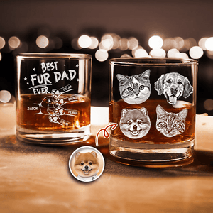 GeckoCustom Custom Photo Best Dog Dad Ever Pet Rock Glass HA75 890604