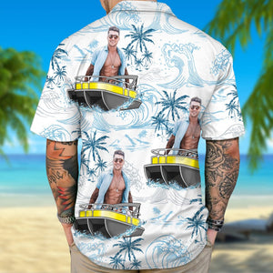 GeckoCustom Custom Photo Boating Pontoon  Human Faces Hawaii Shirt N304 889823