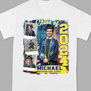 GeckoCustom Custom Photo Build Your Own 2024, 2025 Graduation Shirt N304 890102 Unisex T Shirt / White / S