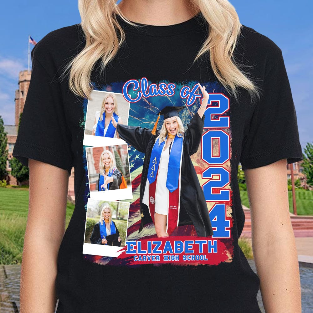 GeckoCustom Custom Photo Build Your Own 2024 Graduation Dark Shirt N304 890096