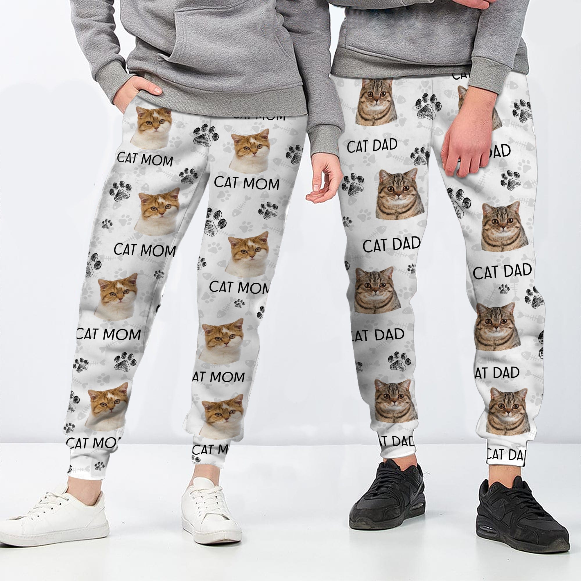 GeckoCustom Custom Photo Cat Dad Cat Mom For Men and Women Sweatpants N304 889804