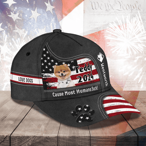 GeckoCustom Custom Photo Cause Most Humans Suck Dog Classic Cap TA29 890406