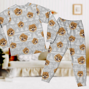 GeckoCustom Custom Photo Christmas Matching Dog Pajamas Set N304 889858