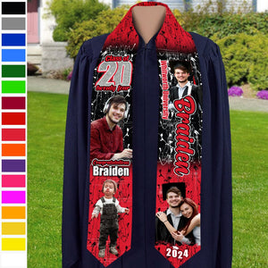 GeckoCustom Custom Photo Class of 20 Twenty Four Gradauation Stoles N369 890455 6x72 inch