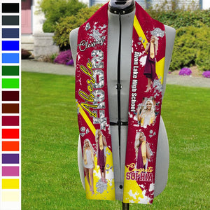 GeckoCustom Custom Photo Class Of 2024 Congrats Graduation Gift Stoles N369 890138 6x72 inch