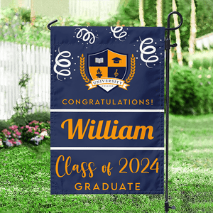 GeckoCustom Custom Photo Class Of 2024 Graduation Garden Flag 890503