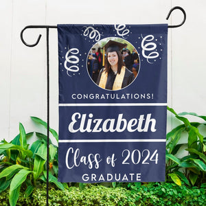 GeckoCustom Custom Photo Class Of 2024 Graduation Garden Flag T368 111039