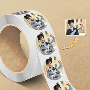 GeckoCustom Custom Photo Class Of 2024 Graduation Roll Sticker TA29 890519