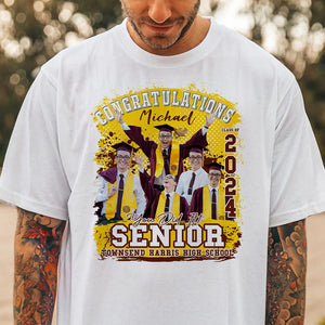 GeckoCustom Custom Photo Congratualtions Senior Graduation Shirt N304 889841 Premium Tee (Favorite) / P Light Blue / S