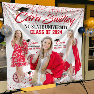 GeckoCustom Custom Photo Congratulations Class Of 2024 Graduation Backdrop N369 890276