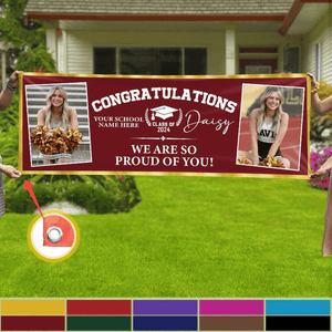 GeckoCustom Custom Photo Congratulations Graduation Banner TA29 888885