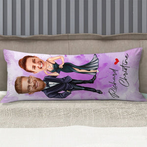 GeckoCustom Custom Photo Couple Cartoon Rectangle Pillow Case N304 890174