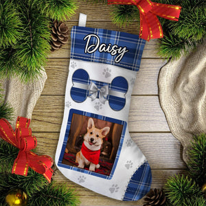 GeckoCustom Custom Photo Cute Dog Christmas Stocking HA75 891524