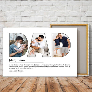 GeckoCustom Custom Photo Dad My First Love Father's Day Poster Canvas Picture Frame DM01 890959