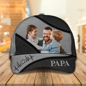 GeckoCustom Custom Photo Daddy Grandpa Father's Day Classic Cap DM01 890875 Polyester