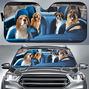 GeckoCustom Custom Photo Dog Cat Car Sunshade N369 HN590