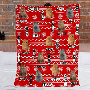 GeckoCustom Custom Photo Dog Cat Christmas Pattern Pet Blanket T286 888789