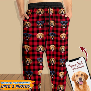 GeckoCustom Custom Photo Dog Cat For Men and Women Sweatpants For Christmas TA29 888993