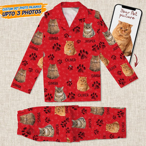 GeckoCustom Custom Photo Dog Cat Paw For Dog Cat Lover Pajamas Christmas K228 888684