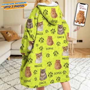 GeckoCustom Custom Photo Dog Cat Paws Paint Hoodie Blanket N304 889513 4XL