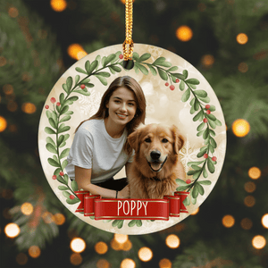 GeckoCustom Custom Photo Dog Ceramic Ornament For Christmas N304 889847