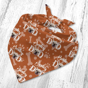 GeckoCustom Custom Photo Dog Dad Dog Mom Bandana H082 890490