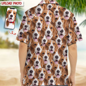 GeckoCustom Custom Photo Dog Face For Dog Lover Hawaii Shirt N304 889327