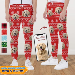 GeckoCustom Custom Photo Dog Men and Women's Sweatpants Christmas Gift TA29 888742