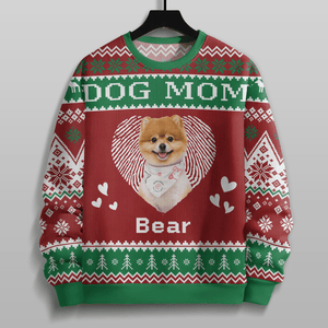 GeckoCustom Custom Photo Dog Mom Cat Mom Dog Dad Cat Dad All-Over-Print Ugly Sweater HO82 893110