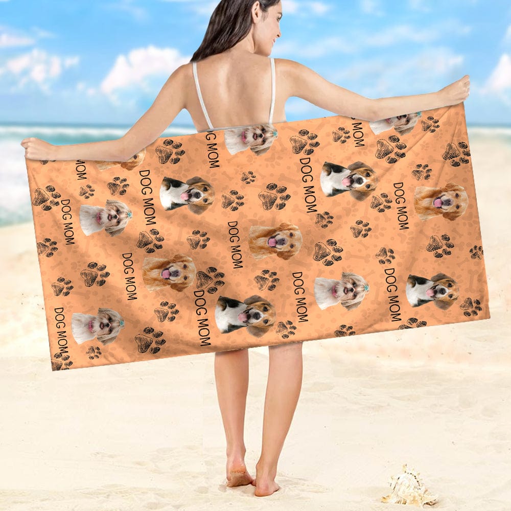 GeckoCustom Custom Photo Dog Paw For Dog Lover Beach Towel TH10 891445 30"x60"