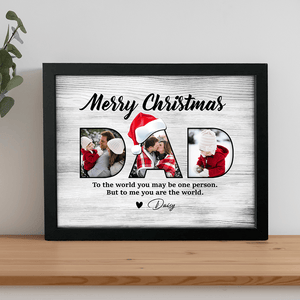 GeckoCustom Custom Photo Father's Christmas Family Picture Frame TA29 889906 10"x8"