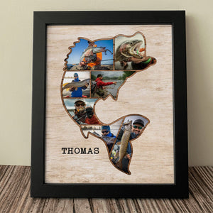 GeckoCustom Custom Photo Fishing Wood Picture Frame N304 889241 8"x10"