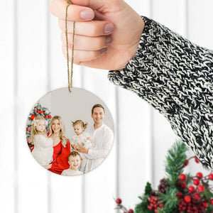 GeckoCustom Custom Photo For Christmas Ceramic Ornament TH10 891369