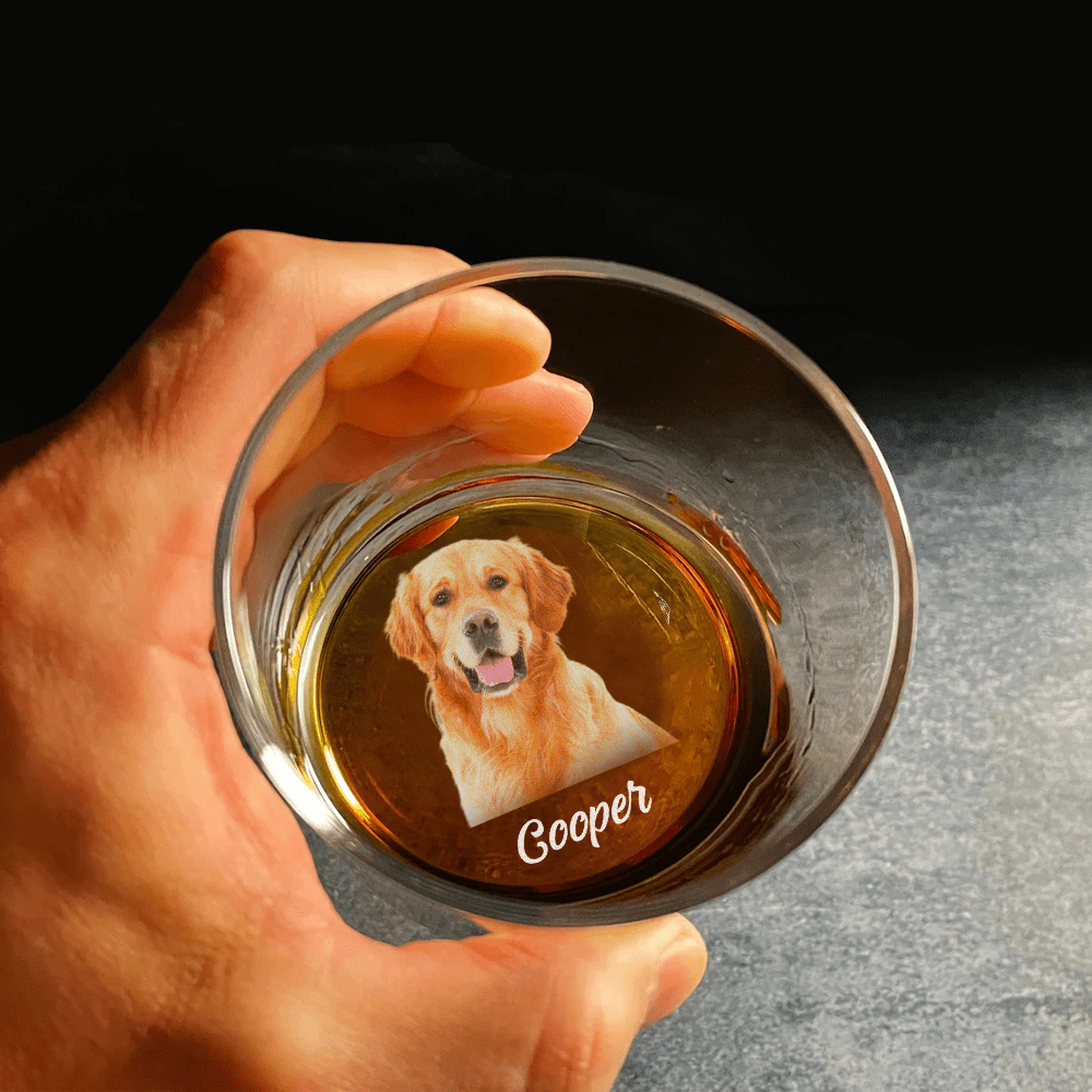 GeckoCustom Custom Photo For Dog Lover Rock Glass K228 890805