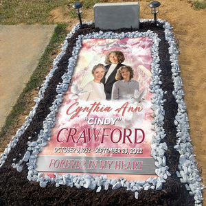 GeckoCustom Custom Photo Forever In My Heart Home Going Memorial Grave Blanket TA29 890280